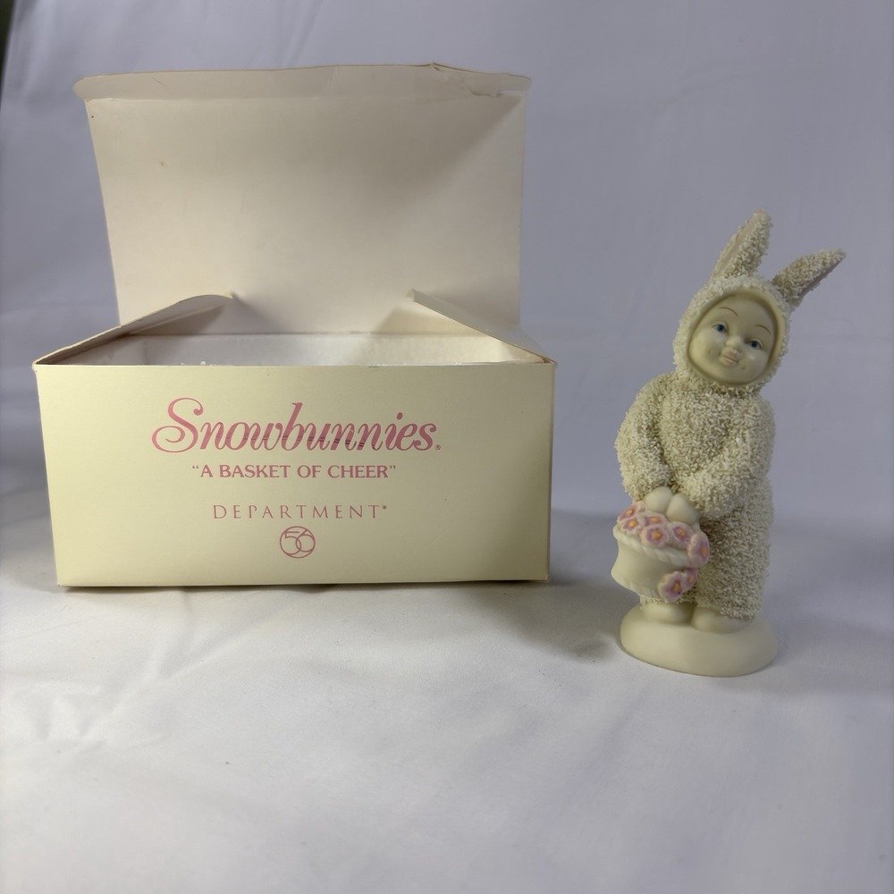 Dept 56 SnowBabies A Basket of Flowers Figure - S2 - 373
